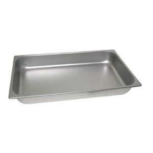 An 8-quart food pan designed for large servings, featuring durable material and compatibility with standard chafing dish setups.