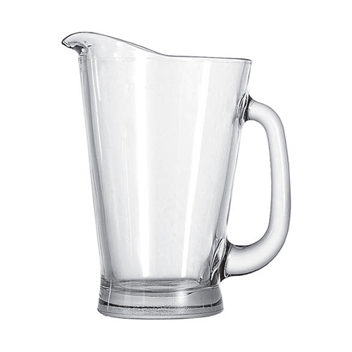 Glass Pitcher designed for serving beverages at events and gatherings.