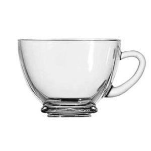 Clear punch cup suitable for serving punch, cocktails, or festive beverages at weddings and parties.